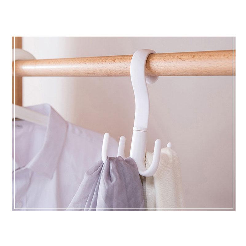

Creative Multifunctional Plastic Hook Can Be Rotated To Make Household Ties Scarves And Hangers a Good Helper For Home Life