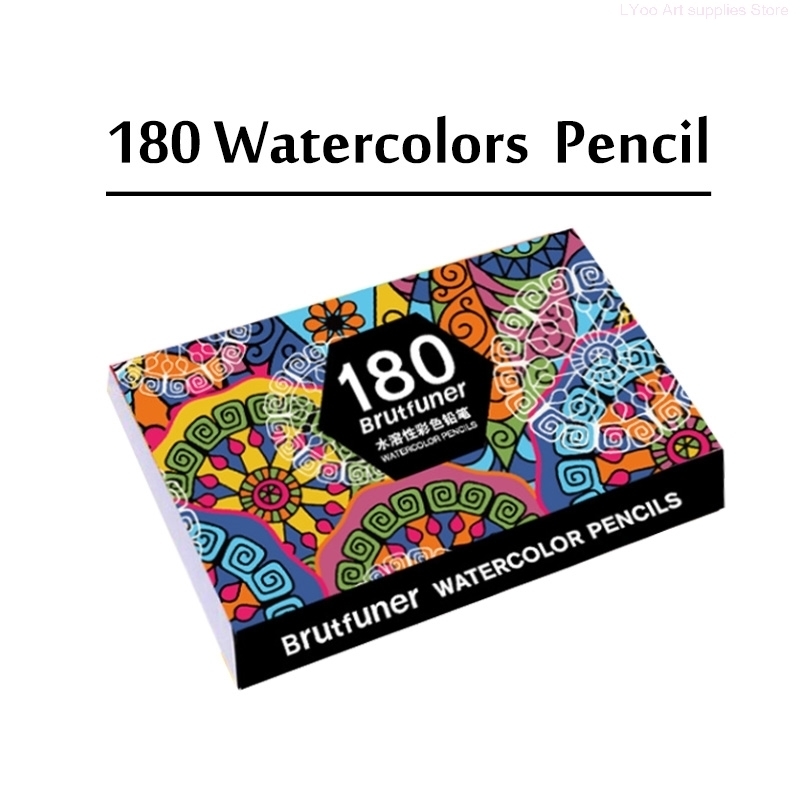 

Premium Soft Core 180 Water Colored pencil Set for Adult Coloring Books Drawing Watercolor 201102