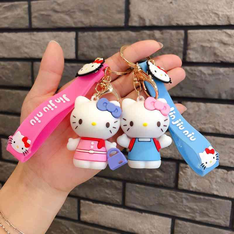 

Keychains Creative cute cartoon cat doll key chain car pendant personalized bag small gift