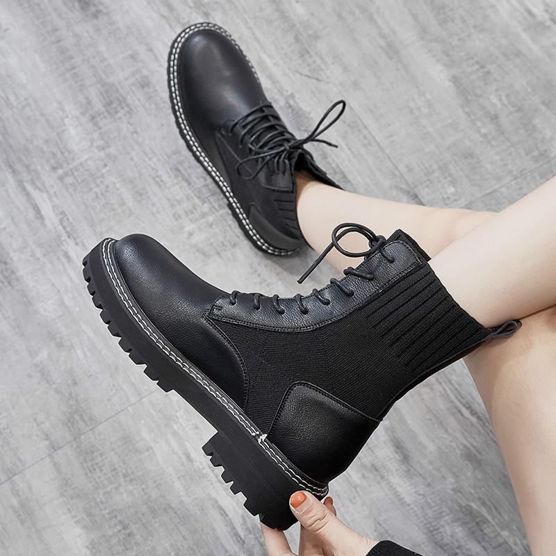 

Women Shoes Platform Shoes Woman Genuine Leather Winter Warm Winter Boots Women Plus Size Woman Boots for, Black
