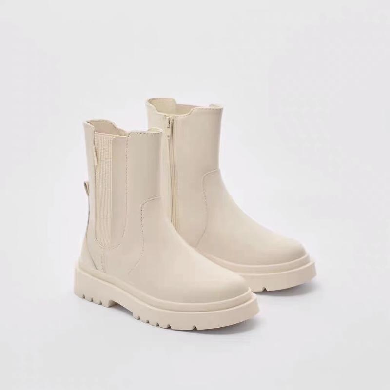 

Shoes Women's Mid Calf Boots Round Toe Boots-Women Luxury Designer Zipper Ladies Lolita 2020 Fashion Mid-Calf Rock Low1