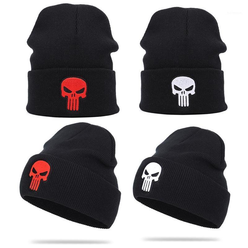 

2020 New Skullies For Men Knit Skull Beanies Casual Embroidered Knit Hat Winter Warm Hats1, 01