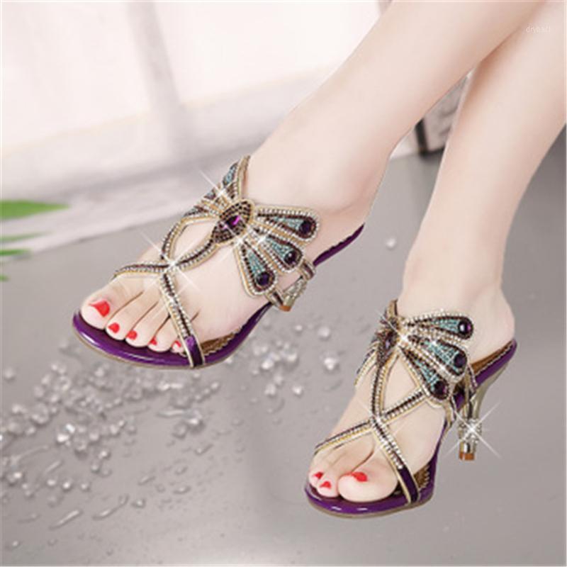 

Women Sandals,New Design Hot Fashion and Sexy Rhinestone Wedding and Party Evening dress Sandals big size 35-44 ,Women Shoes31711, Purple
