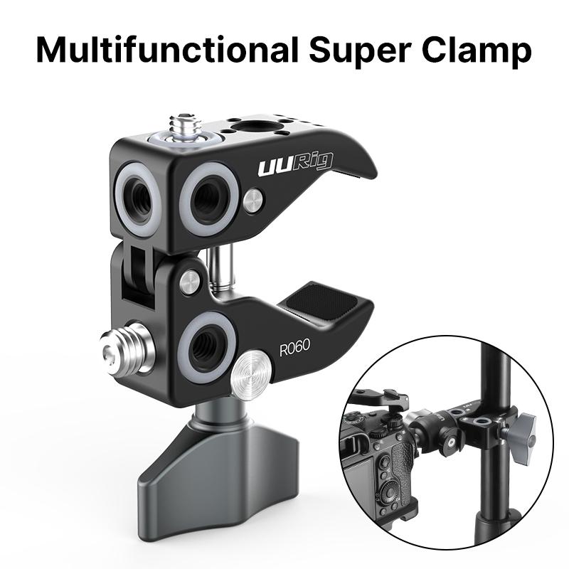 

UURig Metal Super Clamp Securing Clip Portable Travel Tripod for DSLR Accessories