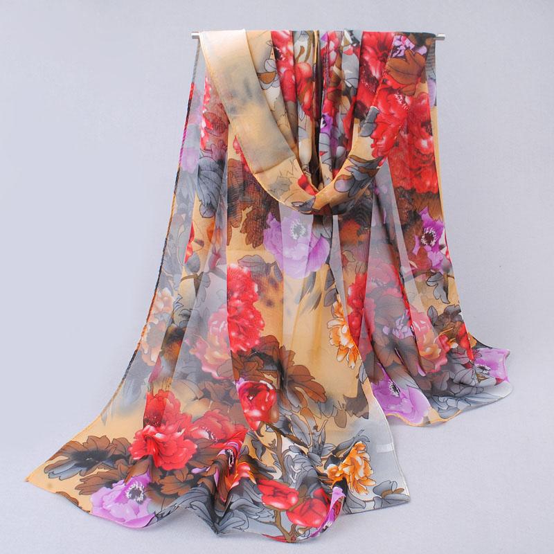 

Women Girl print Shawl Gauze Long Wrap Stole Chiffon Soft Scarf High Quality MDH