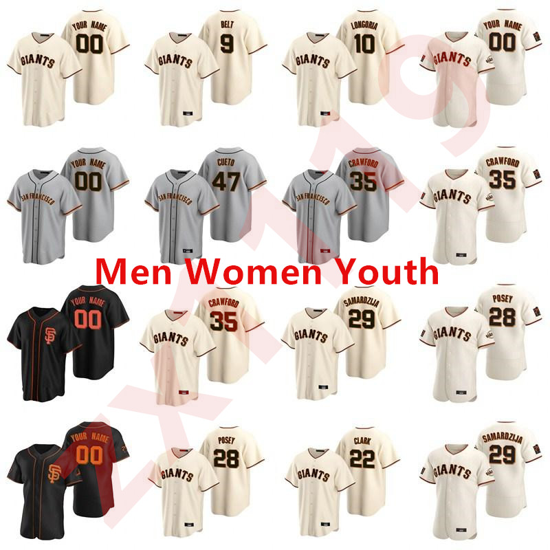 

Giants Men Women kids youth 29 Jeff Samardzija 2020 Jersey Johnny Cueto Will Smith McCutchen Yastrzemski Williams Stitched baseball jersey, As pic