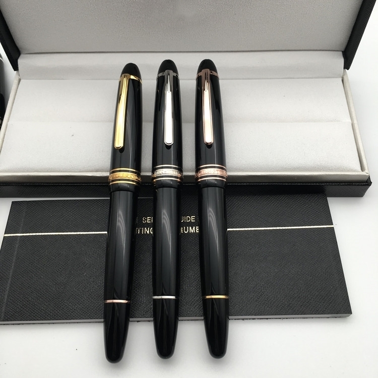 

Luxury Msk-149 Black Resin Classic Fountain pen For 4810 iridium Nib office school supplies High quality Writing ink pens with Serial Number, As picture shows