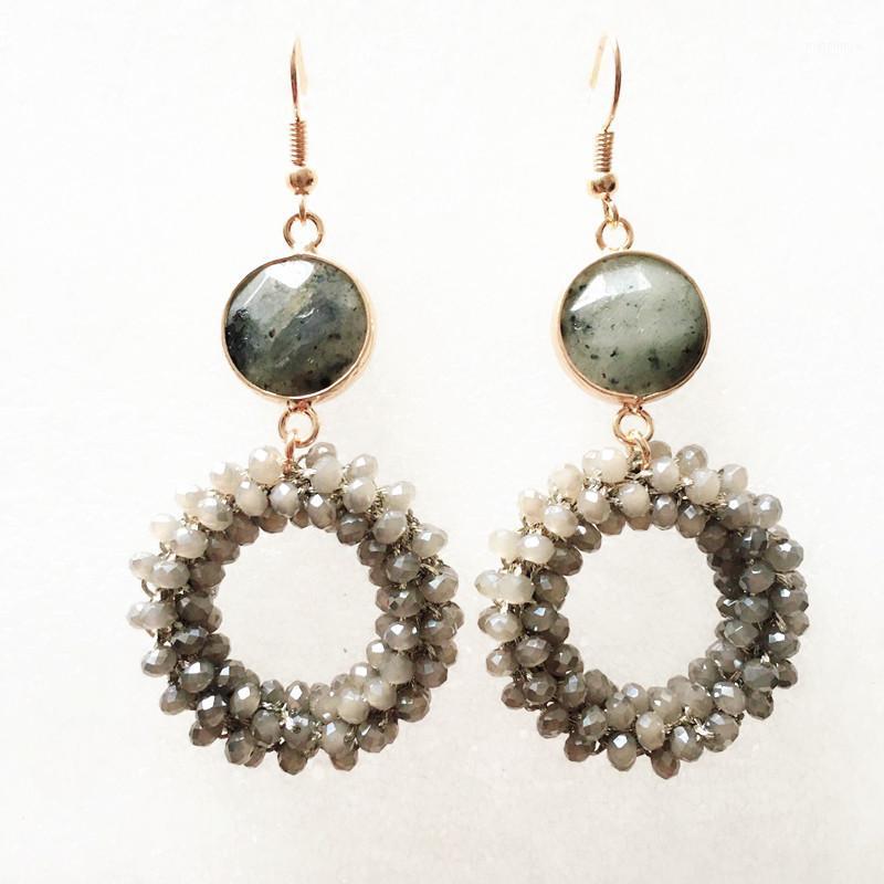 

Dongmu jewellery new Bohemian crystal long earrings unique natural traditional crafts woven large earrings jewelry gifts women1