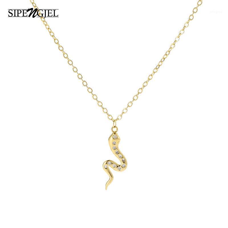 

Chains Fashion Cubic Zircon Gold Pendant Necklace Silver Color Chain For Women Jewelry Accessories1