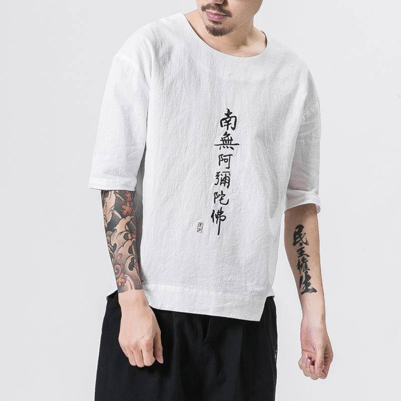 

China Print T Shirts Mens Hip Hop T-Shirt Chinese Character Casual Tops Tees 2019 Summer Harajuku Streetwear Tshirt Black Males