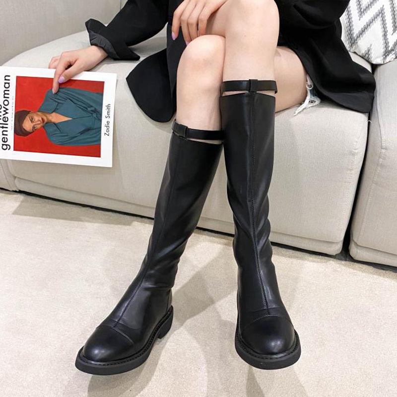 

Timalina Women Boot Winter Square Heel Round Toe Boots Knight Woman Boots Women's Fashion Zipper Platform Casual Spring/autumn, Beige