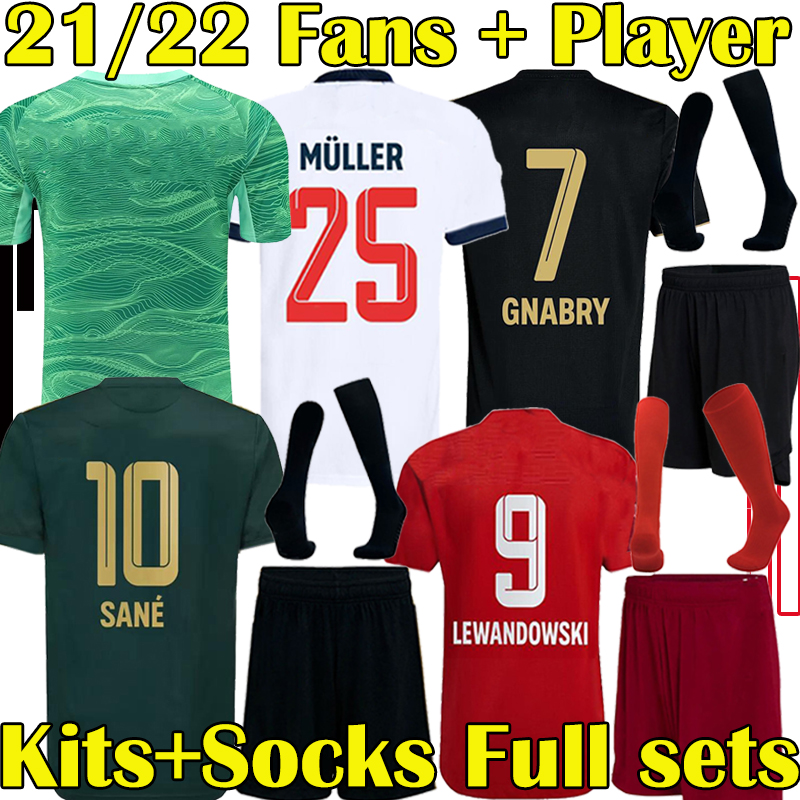 

21/22 Oktoberfest soccer jerseys Fan Player version LEWANDOWSKI SANE GORETZKA COMAN MULLER DAVIES Men kids Kits sock Full sets 2021 2022 football shirt, Bairen 21-22 home kit
