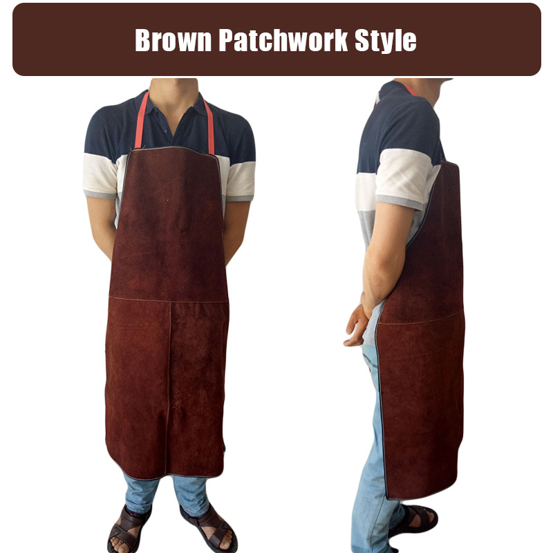 

Professional Welding Apron Leather Cowhide Protect Cloths Carpenter Blacksmith Garden Clothing Working Apron 220218