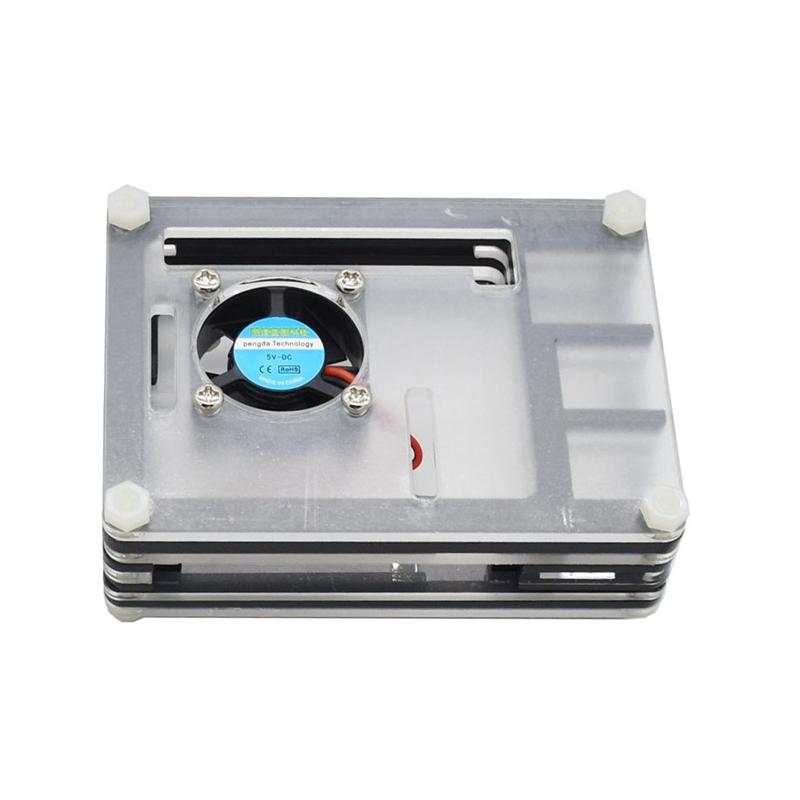 

for Raspberry Pi Acrylic Case with Cooling Fan Heatsinks for Raspberry Pi 4