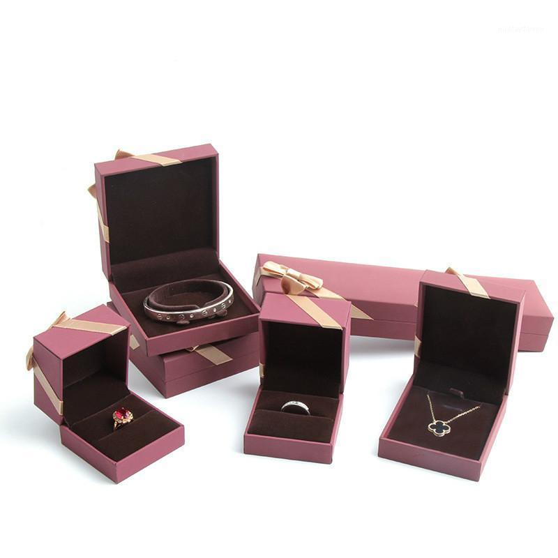 

High-end touch paper tie flower ring box necklace pendant bracelet jewelry package jewelry boxes newest design display1