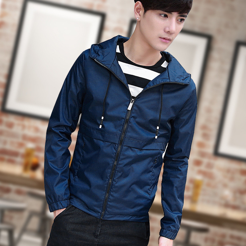 

2021 New Hooded Bomber Casual Spring Jacket and Fy675 Men's Jackets Odiz, Blue