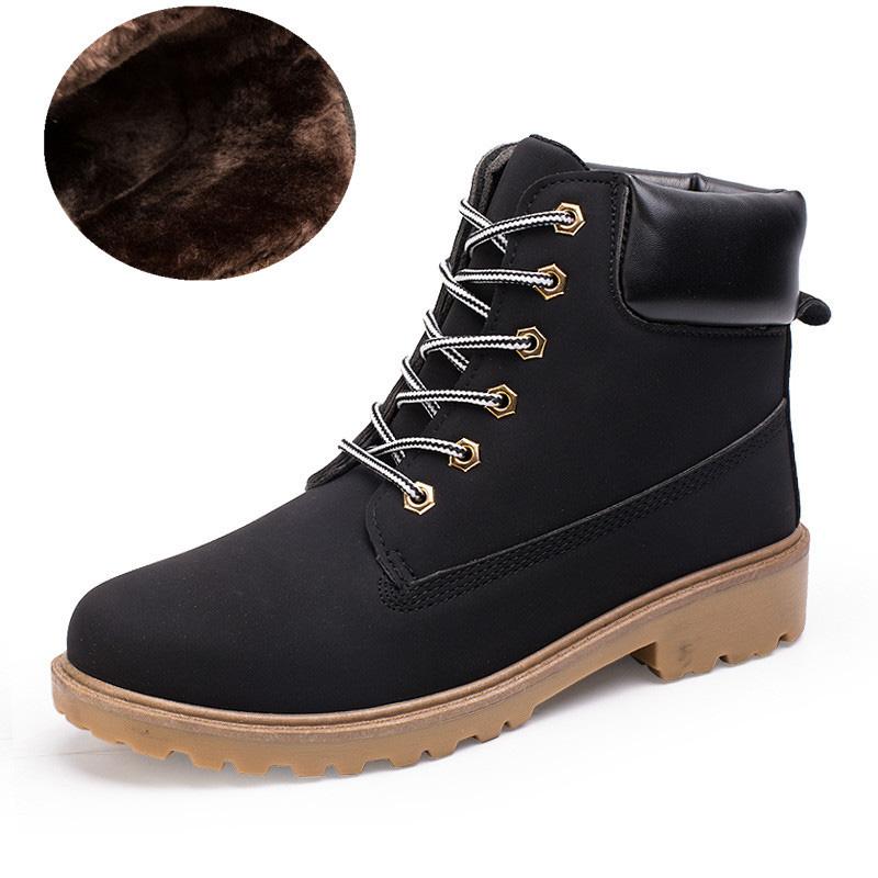 

Winter Boots Men Ankle Shoe Shoes Warm For Footwear Lace Up Snow, Yellowfur