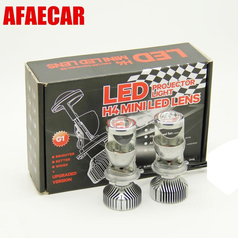 

1 pair H4 LED MINI HEADLIGHT lens projector high low beam 35w H4-3 35w 5500K1
