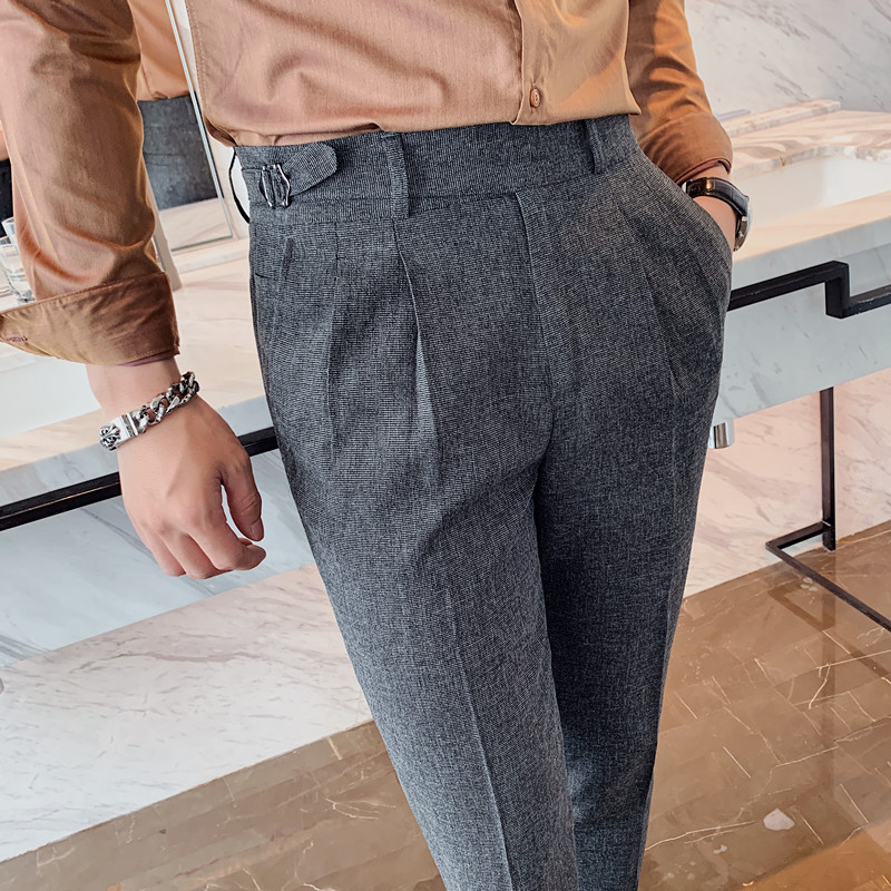 

2020 Korean-style Autumn Casual Male Business the Fall Fashion Versatile Gray Dressed in Fine Pants 10kn, Ships