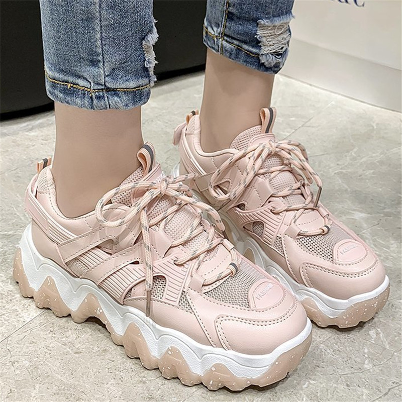 

2021 New Spring Autumn Women Occasional Savage Mode Respirotible From Lona Women's High-tops Sneakers Vulcan Shoes OD1T