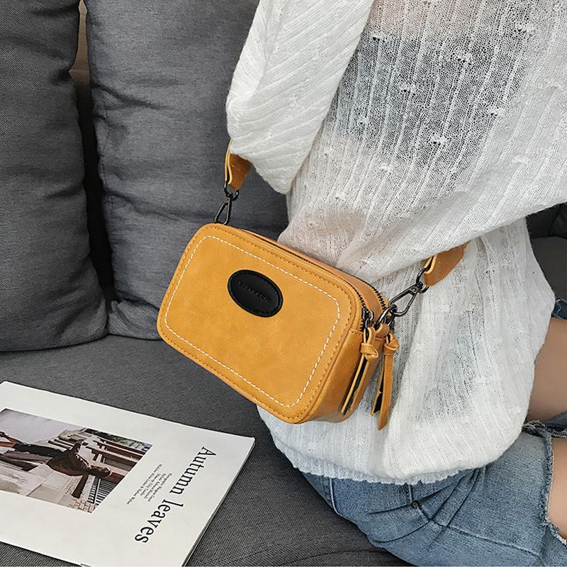 

Vintage Wide Strap Women Crossbody Bags Designer Luxury Pu Leather Lady Shoulder Messenger Bag Small Flap Square Purses Female, Black