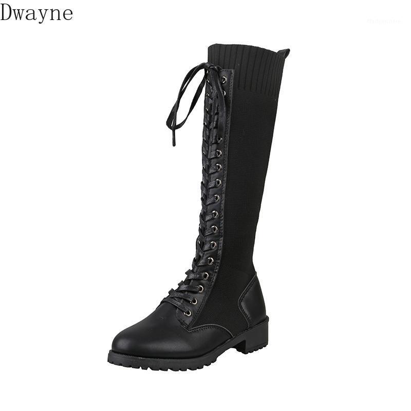 

boots 2020 new wild thick with elastic stockings boots net red was thin over the knee autumn and winter women1, Black