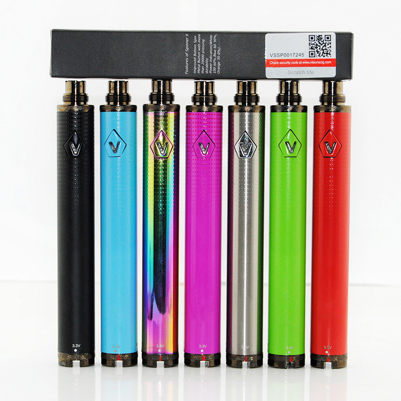 

Vision Spinner II 2 Battery Vape Pen Electronic Cigarette variable voltage 3.2V-4.8V mod FOR 510 ego thread Atomizer