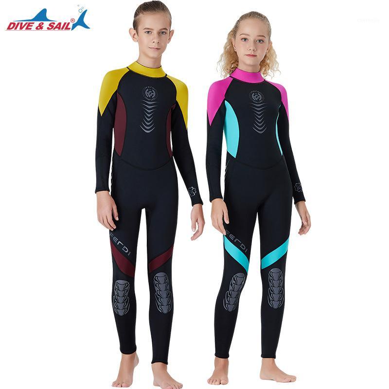 

2.5 MM Neoprene Boys/girl Thermal Wetsuits Full-body Children Warm Diving Suits Surf Swimwear Kids Surf Jellyfish Clothing1