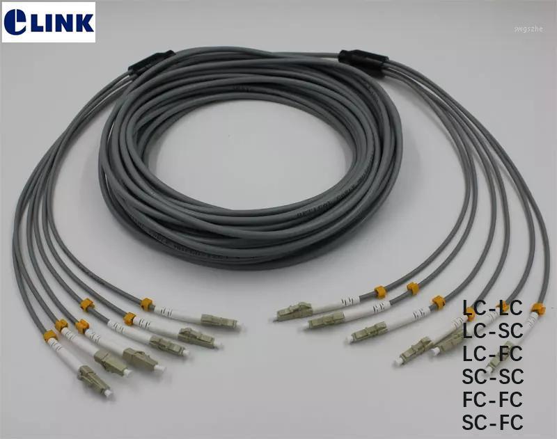 

250mtr 6 core Armored fiber patchcords MM SC LC FC ST UPC Multimode 6 fibers Armored optical fibre jumper cable ELINK ftth 250M1