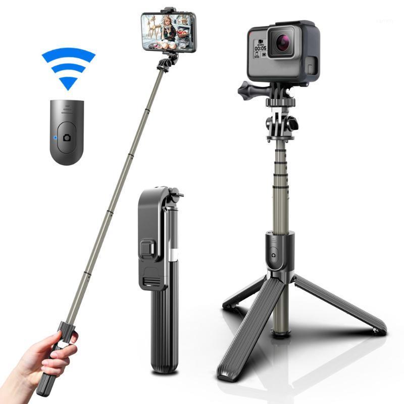 

L03 Wireless bluetooth High quality Selfie Stick Tripod With Remote Control Palo Extendable Foldable Monopod For phone Camera1