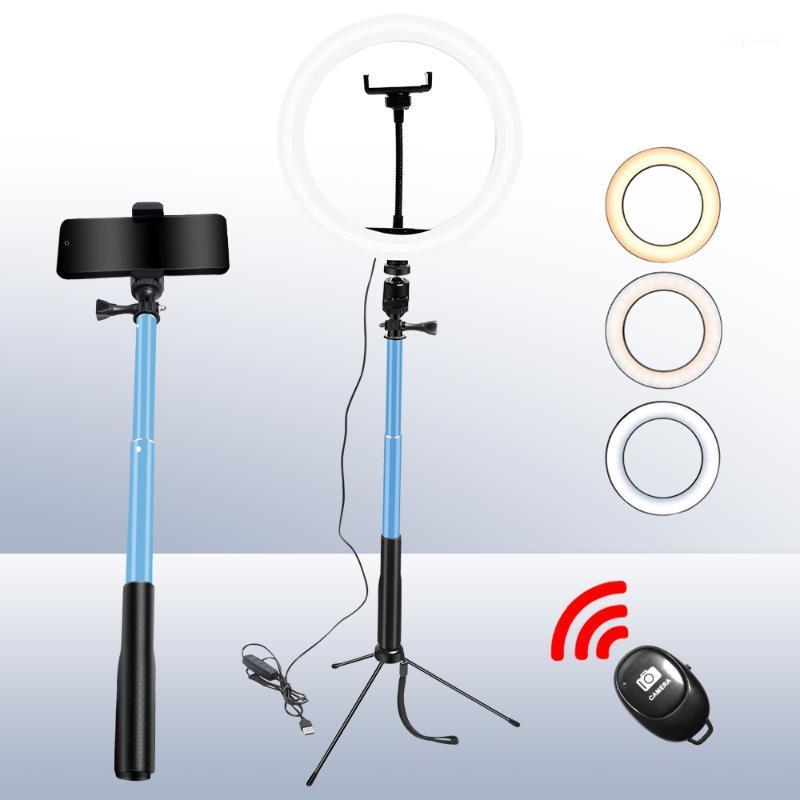 

Ring Lamp 10Inch Selfie Stand Stick Ringlight 26Cm Pink Light Annular Led Big Ring Light Lamp Tripod For Youtube Phone Video1