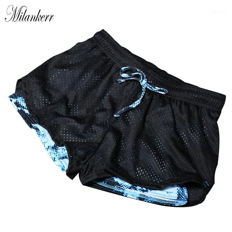 

Milankerr Yoga Shorts for Women Summer Mesh 2 In 1 Sports Short Pants Running Tights Gym Fitness Clothes Jogging Workout Shorts1, Red