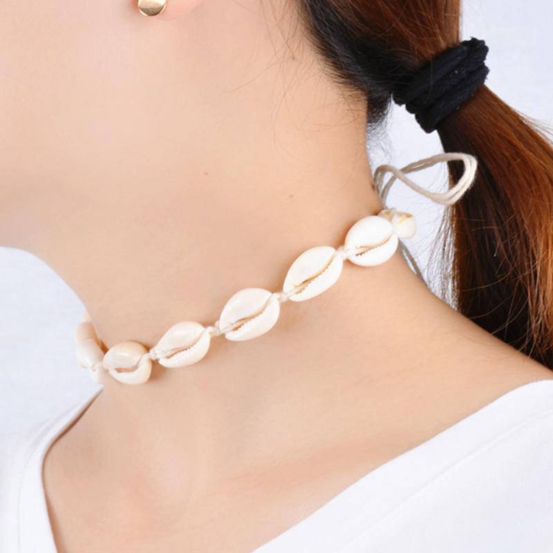 

Women Shell Choker Necklace Cotton Rope Jewelry Necklaces Gifts for Women Girls M86941