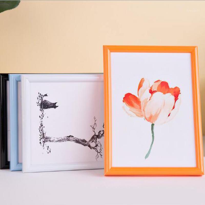 

1pc Creative Arc PVC Plastic wood Photo Frame Wall Studio Picture Display Set Up Desk Hot Sale wall desk decoration home1