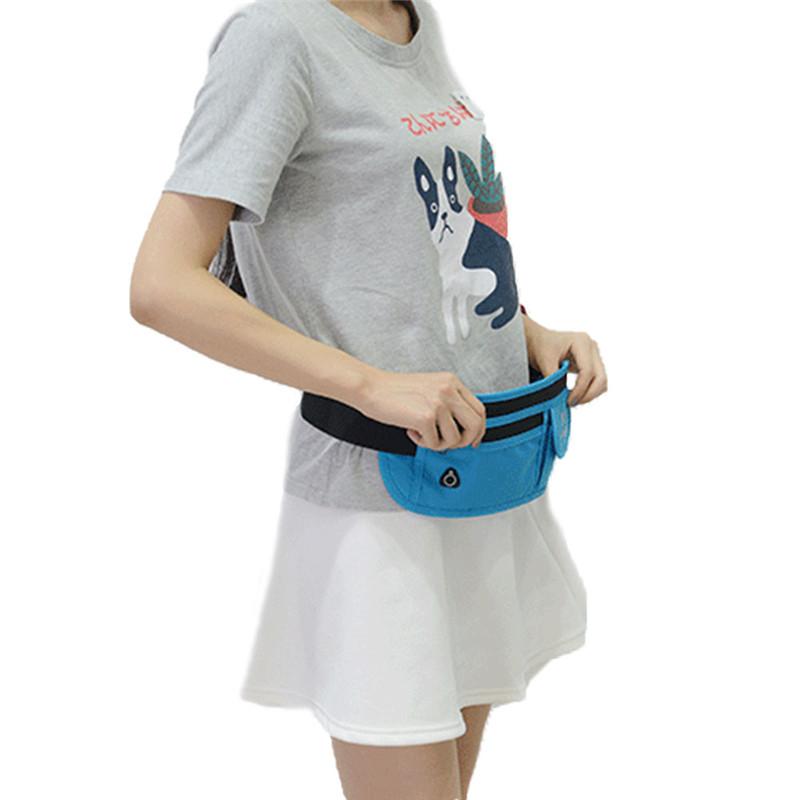 

Fashion Anti-Thief Waist Bag Sports Pack Zipper Multi-Functional Outdoor Waterproof Shoulder Bags Slant Earphone Hole Chest Bags, Black