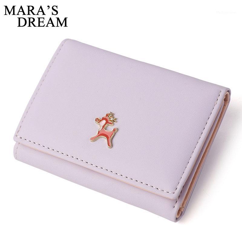 

Mara's Dream 2019 New Ladies Deer Short Wallet Fashion Multi-Color Wallet Tri-Fold Small Fresh Personality Student Coin Purse1, B purple