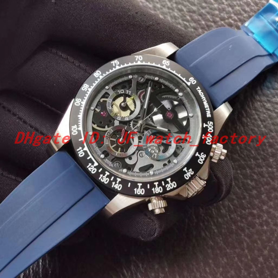 

NEW Mens watch montre de luxe Sapphire surface relojes deportivos para hombres High quality wristwatch VK quartz Rubber strap, Red