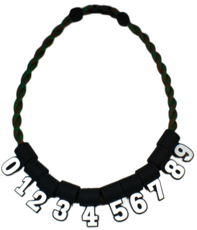 

Titanium Sport Accessories athletic outdoor sports 200pcs silicone numbers cusotmers fashion number pendants charms pendant for baseball necklace