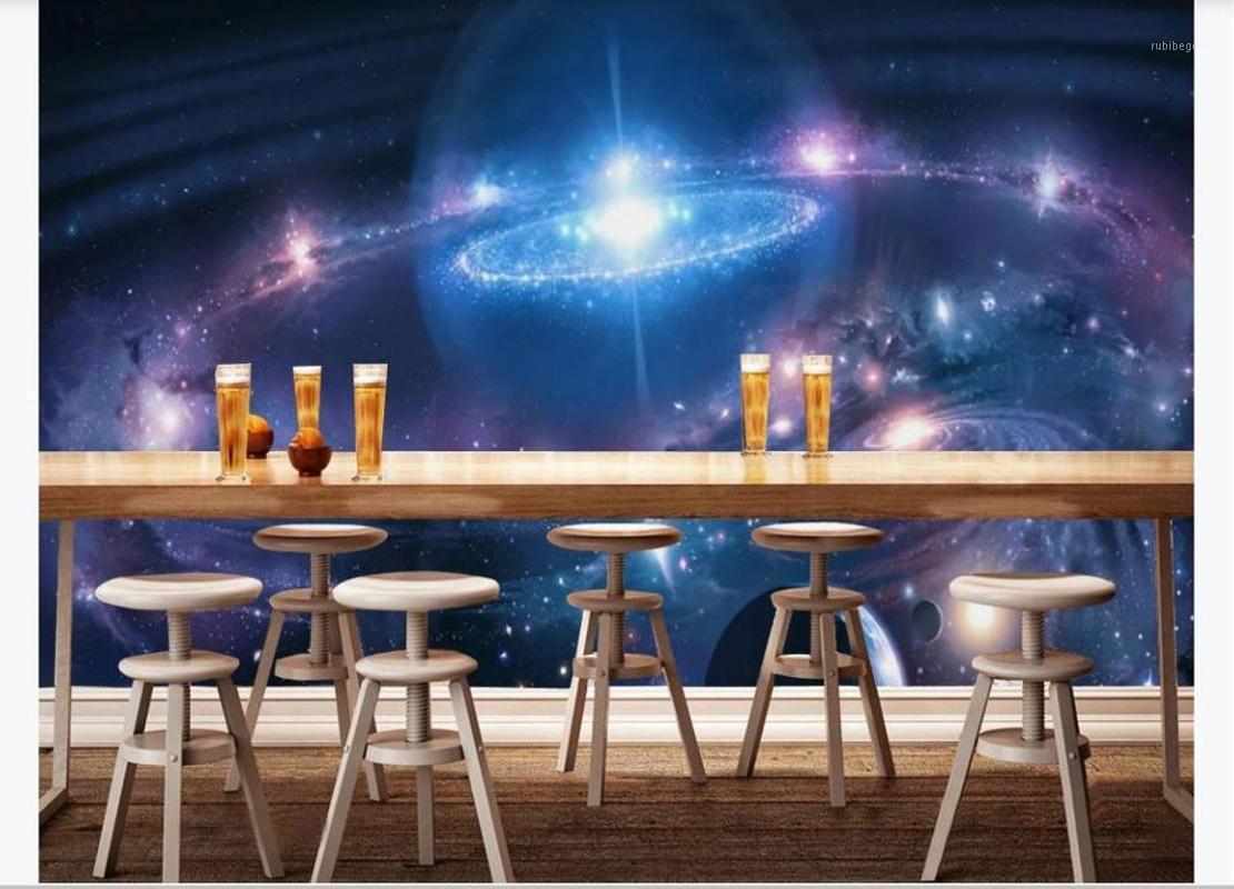 

Custom Any Size 3D Wall Mural Vast universe starry sky Wallpaper Living room Sofe TV background wall Papel De Parede1, As pic