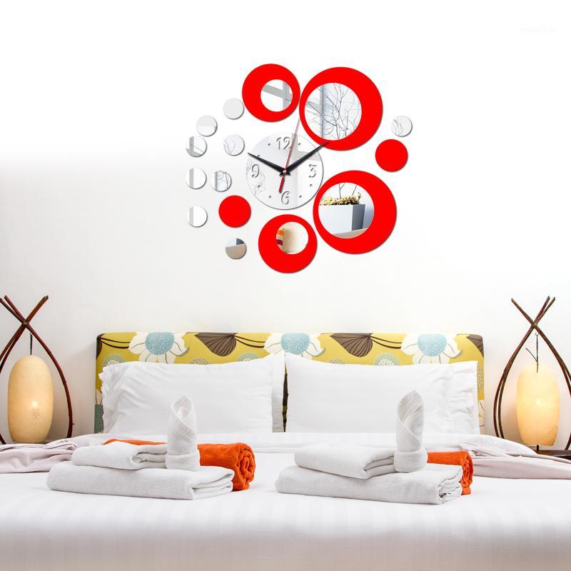 

Wholesale-free shipping 2016 new wall clock acrylic mirror diy clocks home decoration large quartz watch modern living room 3d stickers1