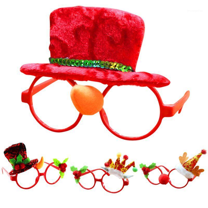 

New Christmas Glasses Frame Santa Hat Crown Christmas Party Gifts Decorations Glasses Photo Props Gifts Adults1