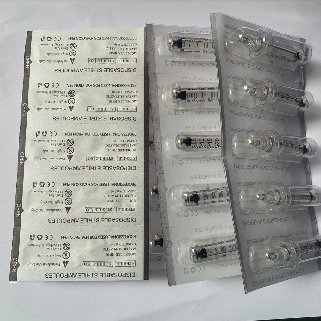 

0.3ml 0.5ml Empty Ampoule Head Syringe Needle for Hyaluron Pen Lip Injection Disposable Sterile for Anti Wrinkle Lip Lifting