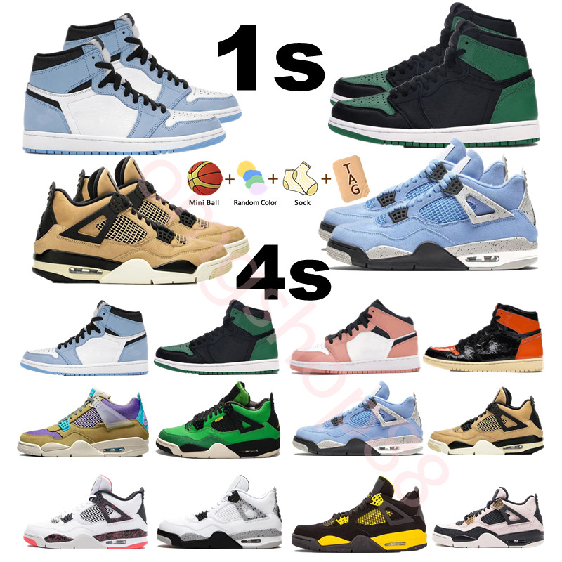 

2021 men women basketball shoes 4 4s Red Thunder Sail Black Cat White Oreo Tour Yellow 1s University Blue Hyper Royal Twist Chicago Pine Gre