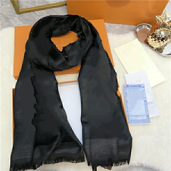 

Hot Beautiful Silk an wool Scarf Fashion Womens 4 Seasons Shawl Scarf letter flower Scarves Size about 180x70cm 5 Color without box