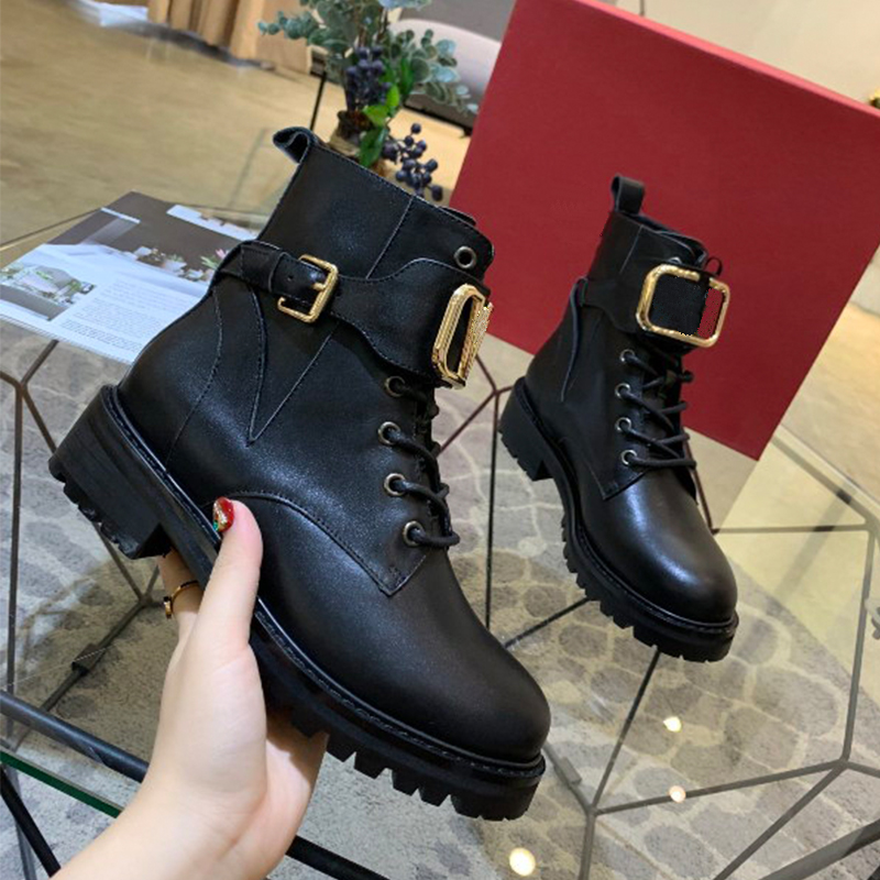

Fashion British Boots Round Designer Women Platform All Star Luxury Casual Show Flats Thick Sole Genuine Leather Shoes Size 35-41, Colour 1