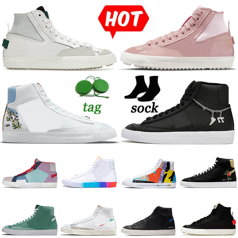 

Blazer Mid 77 Low Jumbo Mens Women Mosaic Casual Running Shoes Platform Bolack White Pendants Sneakers Vintage Ruohan Wang Indigo Have Good Game Sports Size 36-45, #a35 overlays 36-45