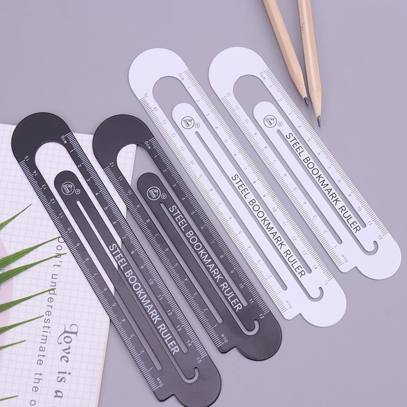 

1pc 12cm15cm High Quality Steel Ruler Metal Ruler Metal Bookmarks School Supplies Drawing Supplies 1pc jllGeY