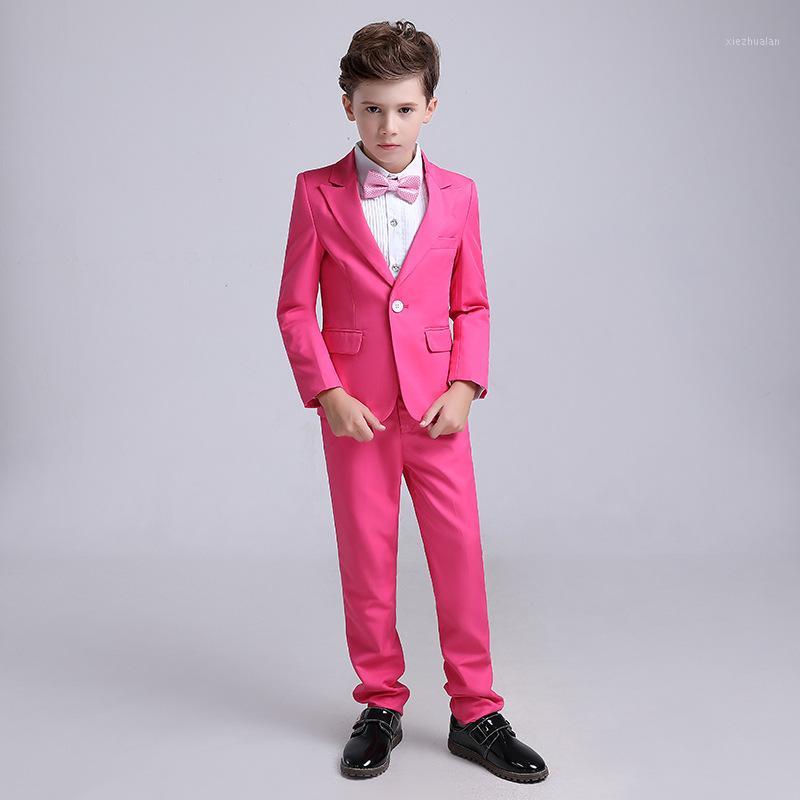 

Tuxedos Boy's Pink Suit Flower Male Girl Boys For Wedding Kids Prom Suits Baby Boy Special1, 3pcs suit