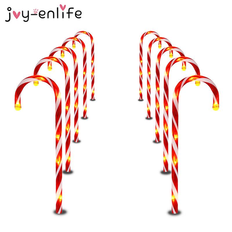 

Christmas Candy Cane Pathway Lights Decorations Candy Cane Pathway Lights Outdoor Christmas Decorations Yard Candycane