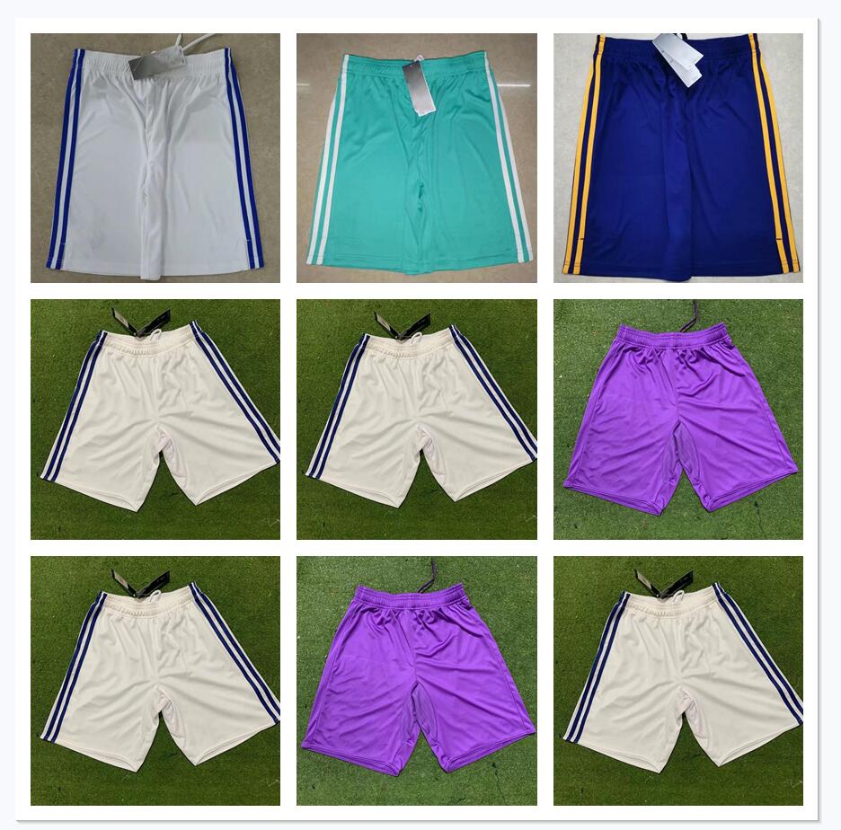 

BENZEMA soccer shorts Retro RONALDO football pants 16 17 18 JAMES Vintage SERGIO RAMOS Adult mens BALE white purple S-2XL, Black;red